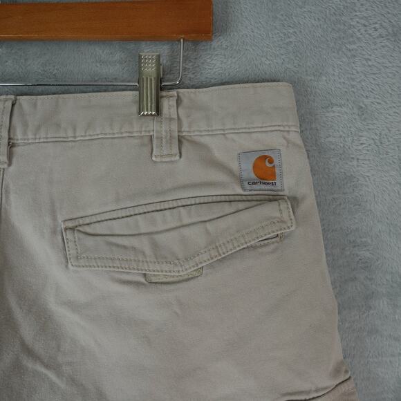 Carhartt Cargo Shorts Mens 36x10.5 Tan Relaxed Fit 103542-232 Rugged Flex - Picture 10 of 15